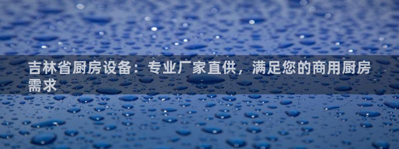 尊龙官网下载：吉林省厨房设备：专业厂家直供，满足您的商用厨房